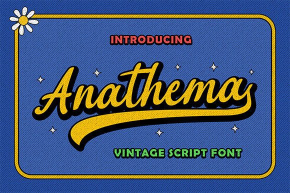 Anathema Font Review: A Retro Script for Bold Branding