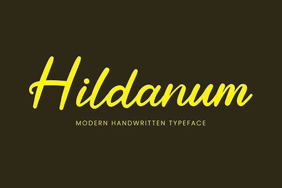 Hildanum: A Charming Script Handwritten Font for Editorial Design