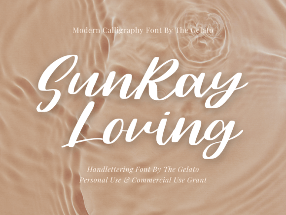 Sunray Loving: A Modern Script Font for Elegant Branding
